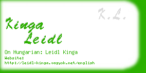 kinga leidl business card